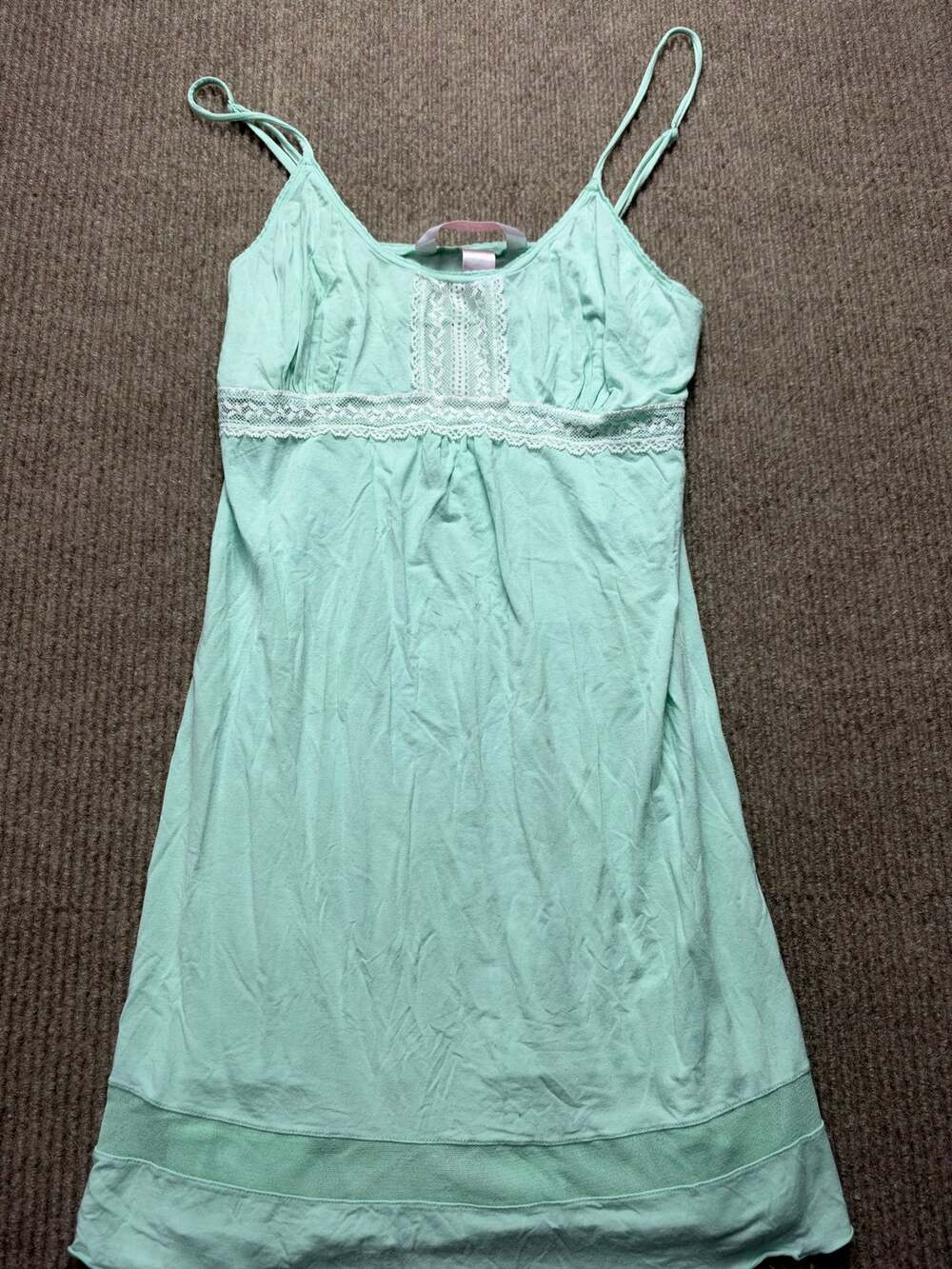 Vintage Y2K 2000’s Victoria’s Secret Angels mint cotton lace dress Size medium